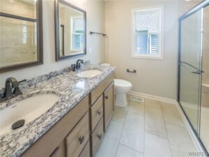 Model home bathroom at Grambo Drive Lancaster, NY